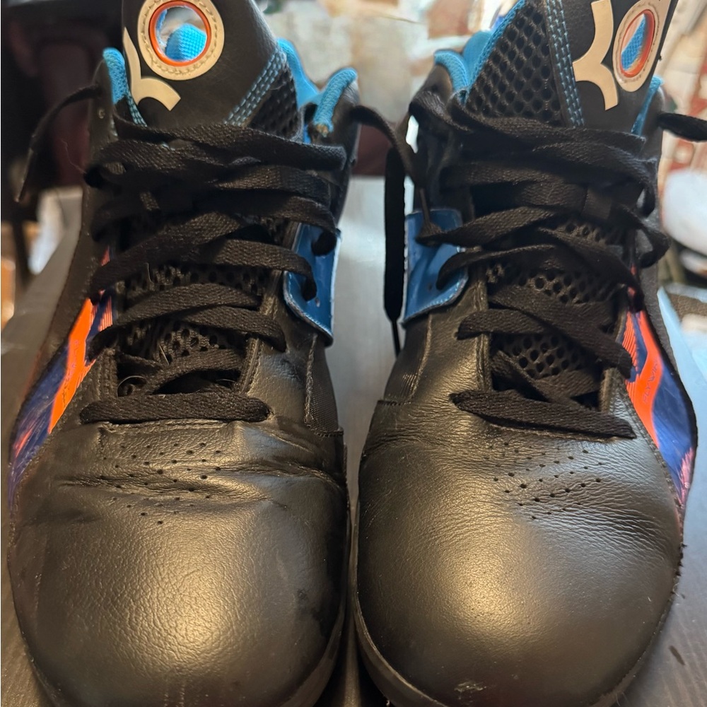 KD 3 Nike Zoom Black and Blue Athletic Shoes